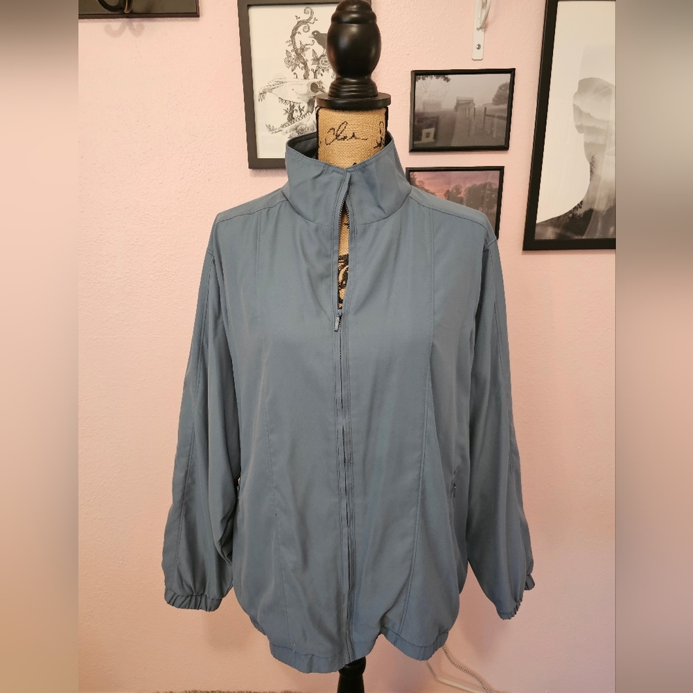Vintage Norm Thompson Blue Bomber Jacket